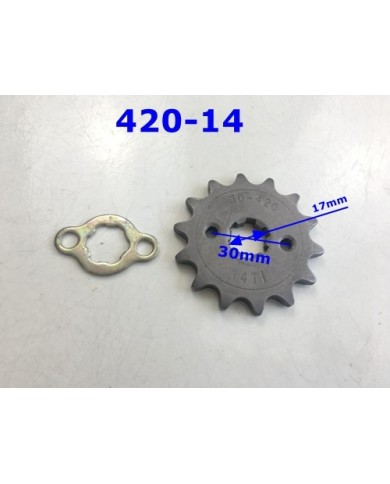 14T Teeth 17mm 420 Chain Front Sprocket Cog PIT TRAIL QUAD DIRT BIKE ATV BUGGY