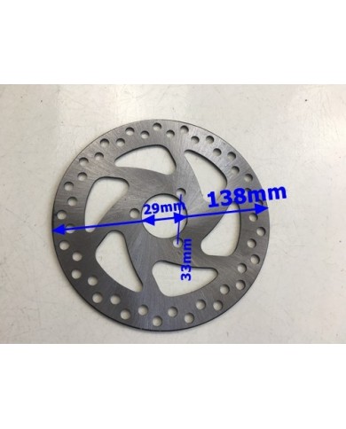 138mm Rear Brake Caliper Disc Disk Rotor 49cc 50cc Quad Dirt Bike ATV Buggy