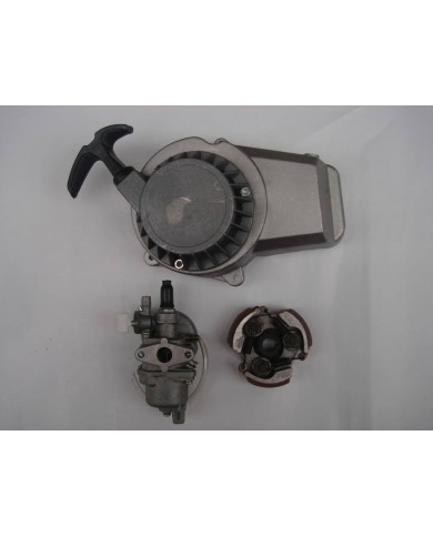 Carby + Clutch + Alloy Pull Starter 47cc 49cc ATV QUAD Bike Dirt Pocket Mini Pit