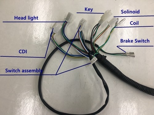 Electric Start Wiring Harness Loom 50cc 110cc 125cc QUAD DIRT BIKE ATV Buggy