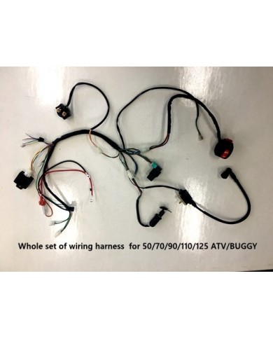 Complete Electric Start Engine Wiring Harness Loom 110 125cc Quad Bike ATV Buggy