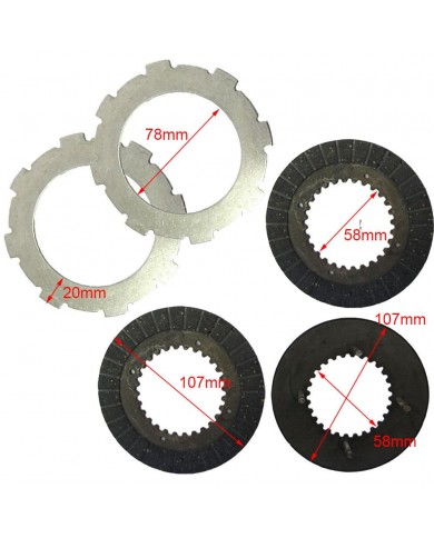 Clutch Plate Kit for Honda GX160 5.5HP GX200 6.5HP GX270 9HP Engine Go Kart
