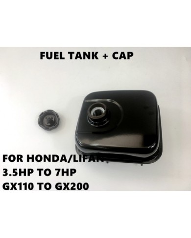 Gas Petrol Fuel Tank+Cap Honda Engines Motors GX120 GX140 GX160 GX200 5.5HP 6.5HP