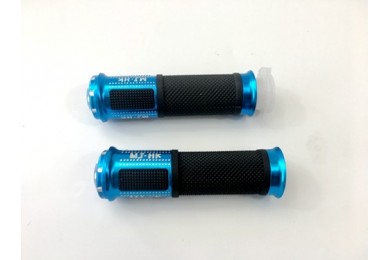 Pair of 7/8" 22mm Universal Motorcycle Motorbike Handlebar Hand Grips Blue