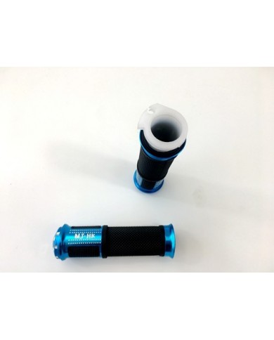 Pair of 7/8" 22mm Universal Motorcycle Motorbike Handlebar Hand Grips Blue