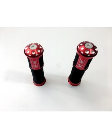 Pair of 7/8" 22mm Universal Motorcycle Motorbike Handlebar Hand Grips Red