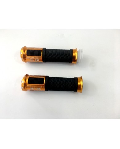Pair of 7/8" 22mm Universal Motorcycle Motorbike Handlebar Hand Grips Golden