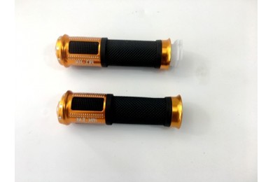 Pair of 7/8" 22mm Universal Motorcycle Motorbike Handlebar Hand Grips Golden
