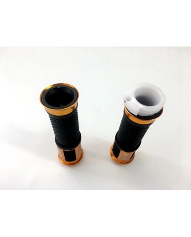Pair of 7/8" 22mm Universal Motorcycle Motorbike Handlebar Hand Grips Golden