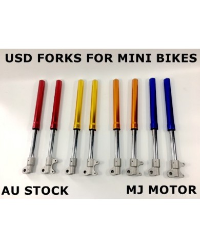 FRONT UPSIDE DOWN FORKS MINI DIRT POCKET BIKE 47cc 49cc A PAIR COLORS