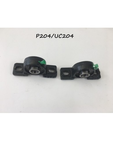 UC P204 Cast Iron Housing 20mm Bore Mounted Pillow Block Bearing 2Pcs Self Align
