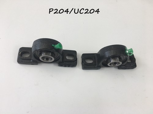 UC P204 Cast Iron Housing 20mm Bore Mounted Pillow Block Bearing 2Pcs Self Align