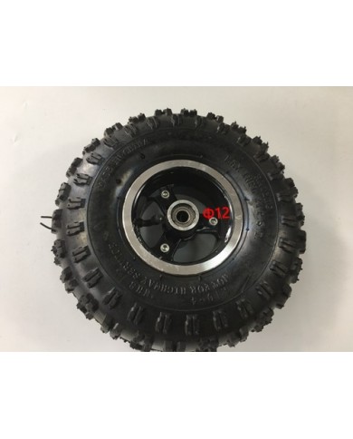 4.10- 4" Inch Wheel Rim + Tyre Tire 49cc Mini Quad Bike ATV Buggy 12mm Bearings