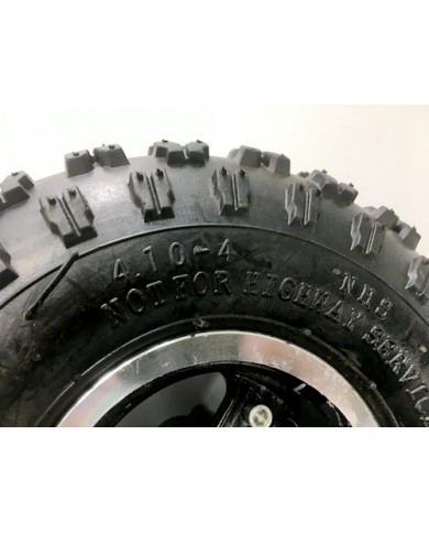 4.10- 4" Inch Wheel Rim + Tyre Tire 49cc Mini Quad Bike ATV Buggy 12mm Bearings