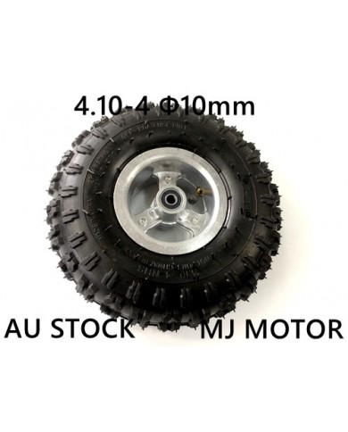 4.10- 4" Inch Wheel Rim + Tyre Tire 49cc Mini Quad Bike ATV Buggy 10mm Bearings