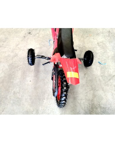 TRAINING WHEELS FOR 49CC 2 STROKE DIRT BIKE PIT BIKE 2 WHEEL REAL SIDE FOOTREST