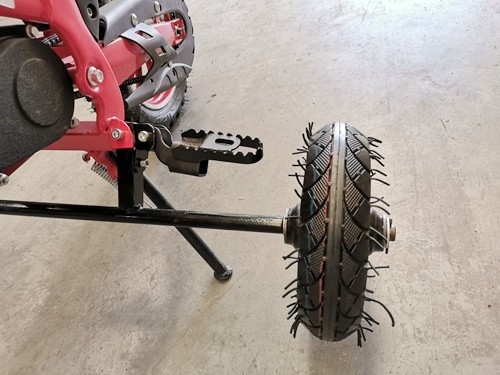 TRAINING WHEELS FOR 49CC 2 STROKE DIRT BIKE PIT BIKE 2 WHEEL REAL SIDE FOOTREST