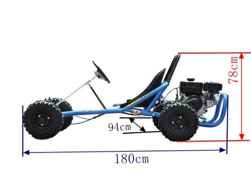 200CC 6.5HP Go Kart Dune Buggy QUAD 4 Stroke Upgraded Adult/Kids Sizes