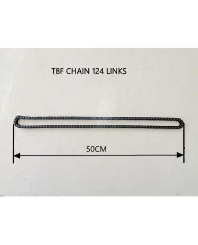 Black T8F 124 Links Drive Chain PIT Quad Dirt Bike Buggy Trike Kart