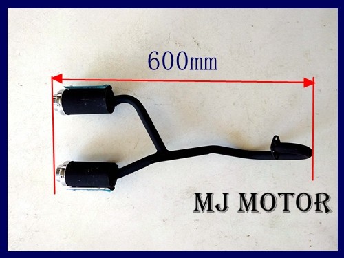 Twin Exhaust Pipe + Muffler 47cc 49cc Mini PIT Pocket Chopper Quad Dirt Bike ATV