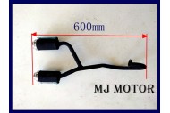 Twin Exhaust Pipe + Muffler 47cc 49cc Mini PIT Pocket Chopper Quad Dirt Bike ATV