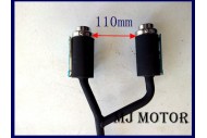 Twin Exhaust Pipe + Muffler 47cc 49cc Mini PIT Pocket Chopper Quad Dirt Bike ATV