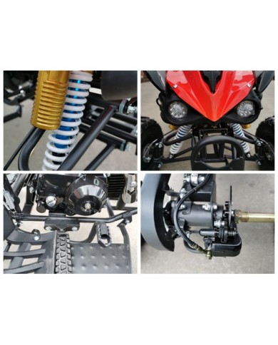 125CC ATV Sport Quad Dirt Bike 4 Wheel Buggy Go kart Rear Rack Semi Auto 3+1