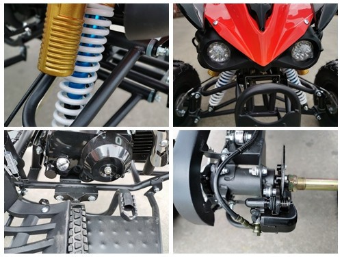 125CC ATV Sport Quad Dirt Bike 4 Wheel Buggy Go kart Rear Rack Semi Auto 3+1