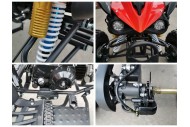 125CC ATV Sport Quad Dirt Bike 4 Wheel Buggy Go kart Rear Rack Semi Auto 3+1