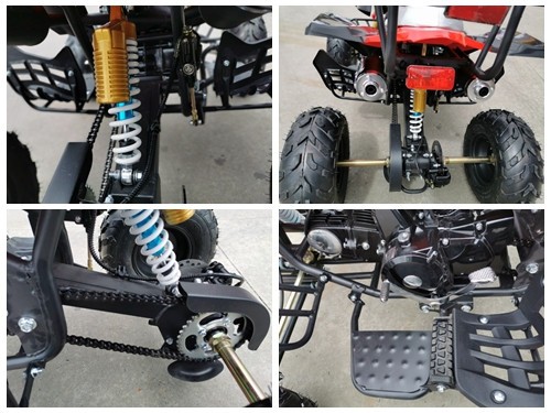 125CC ATV Sport Quad Dirt Bike 4 Wheel Buggy Go kart Rear Rack Semi Auto 3+1