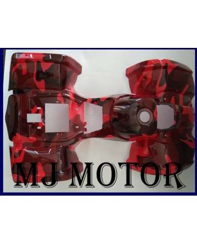 49cc farm Quad Plastic Fairing + Foot Rest+ Font Light+Chain Guard ATV DIRT BIKE