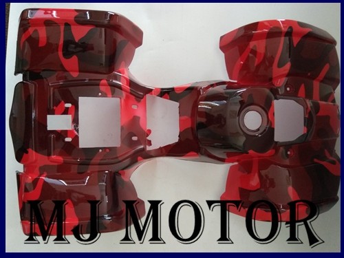 49cc farm Quad Plastic Fairing + Foot Rest+ Font Light+Chain Guard ATV DIRT BIKE