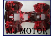 49cc farm Quad Plastic Fairing + Foot Rest+ Font Light+Chain Guard ATV DIRT BIKE