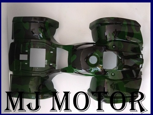 49cc farm Quad Plastic Fairing + Foot Rest+ Font Light+Chain Guard ATV DIRT BIKE