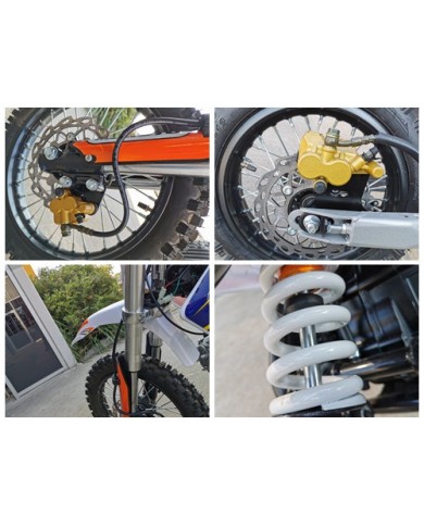 110cc Dirt Bike Trail Pit Bike Motor Electric Start Manual Junior Bike Kid Orange