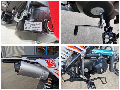 110cc Dirt Bike Trail Pit Bike Motor Electric Start Manual Junior Bike Kid Orange