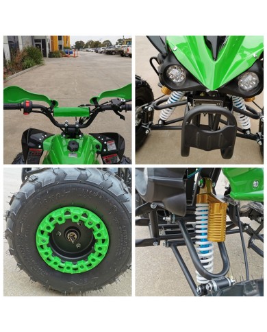 125CC ATV Sport Quad Dirt Bike 4 Wheel Buggy Go kart Rear Rack Semi Auto 3+1 GREEN