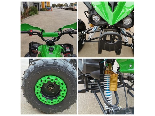 125CC ATV Sport Quad Dirt Bike 4 Wheel Buggy Go kart Rear Rack Semi Auto 3+1 GREEN