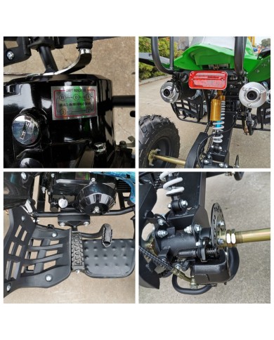 125CC ATV Sport Quad Dirt Bike 4 Wheel Buggy Go kart Rear Rack Semi Auto 3+1 GREEN