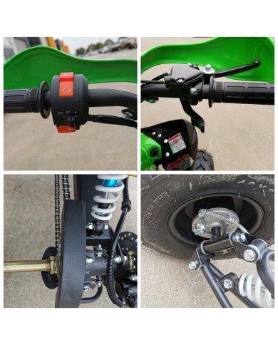 125CC ATV Sport Quad Dirt Bike 4 Wheel Buggy Go kart Rear Rack Semi Auto 3+1 GREEN