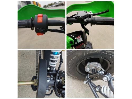 125CC ATV Sport Quad Dirt Bike 4 Wheel Buggy Go kart Rear Rack Semi Auto 3+1 GREEN