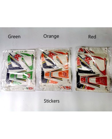 Sticker Decal Kit Fairing 70/90/110/125cc Dirt bike Pit Bike Green Orange Red