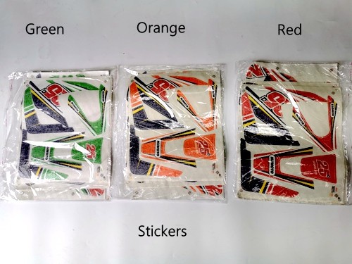 Sticker Decal Kit Fairing 70/90/110/125cc Dirt bike Pit Bike Green Orange Red