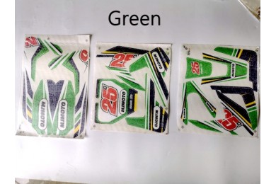 Sticker Decal Kit Fairing 70/90/110/125cc Dirt bike Pit Bike Green Orange Red