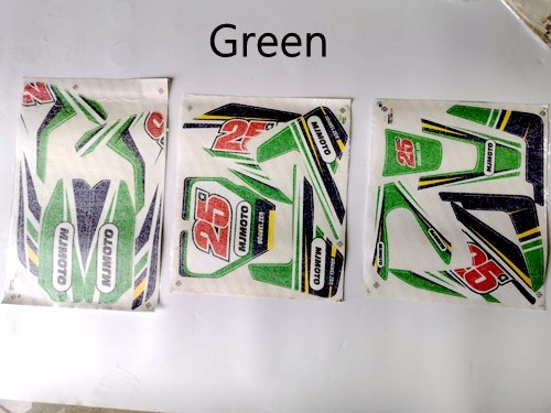 Sticker Decal Kit Fairing 70/90/110/125cc Dirt bike Pit Bike Green Orange Red