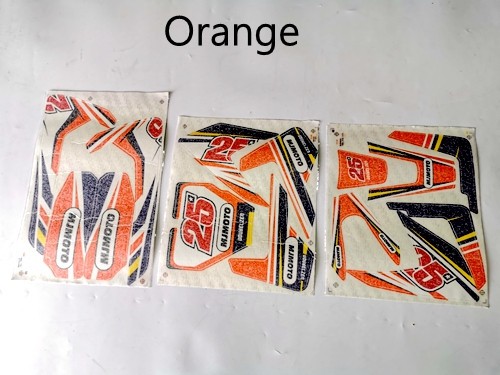 Sticker Decal Kit Fairing 70/90/110/125cc Dirt bike Pit Bike Green Orange Red