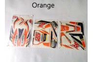 Sticker Decal Kit Fairing 70/90/110/125cc Dirt bike Pit Bike Green Orange Red
