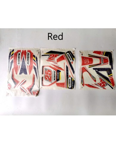 Sticker Decal Kit Fairing 70/90/110/125cc Dirt bike Pit Bike Green Orange Red