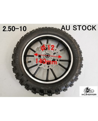 2.5-10 10 INCH FRONT WHEEL DISC PIT PRO DIRT BIKE TRAIL BIKE 49CC 50CC DIRT BIKE