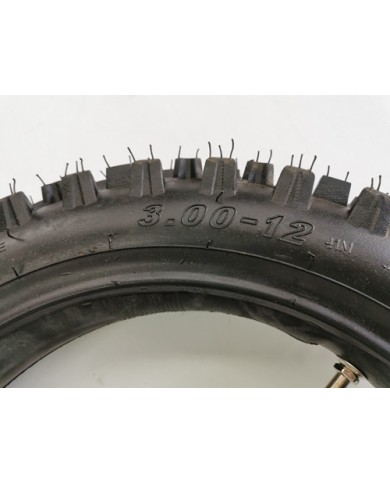 3.00-12 80/100-12 REAR KNOBBY TYRE +TUBE 12 INCH PIT PRO DIRT BIKE TRAIL BIKE